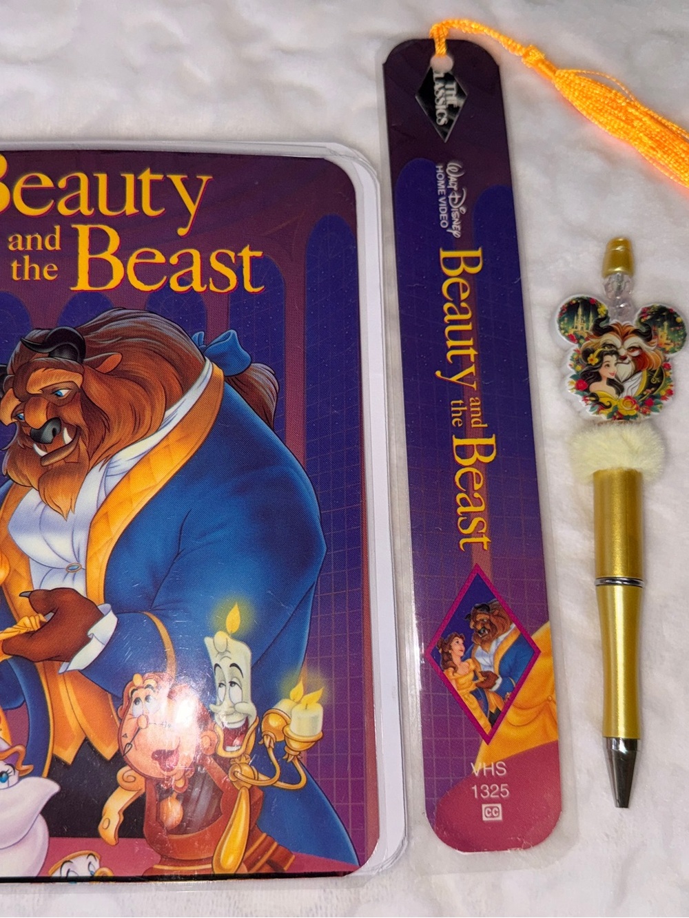 Up-cycled Beauty and the Beast VHS notebook bundle